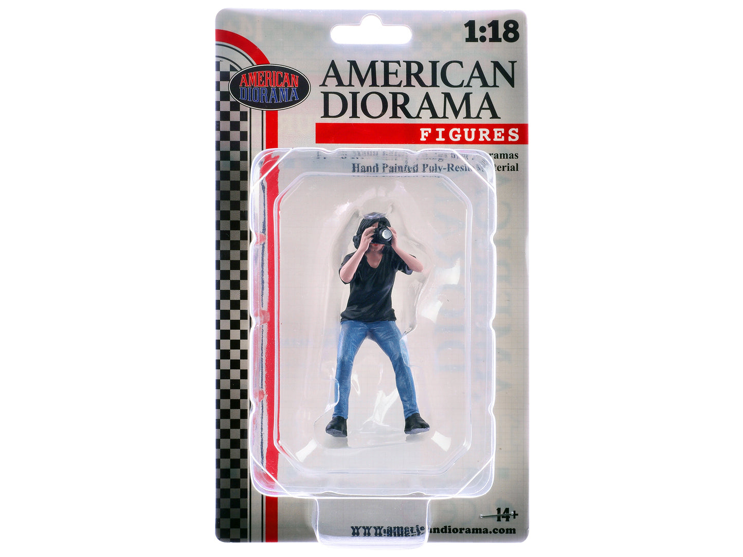 "Photographers" Figure #4 for 1/18 Scale Models by American Diorama <h2>"Photographers" Diorama</h2> <p>High-quality diecast model car perfect collectors and enthusiasts. Features detailed interior ex