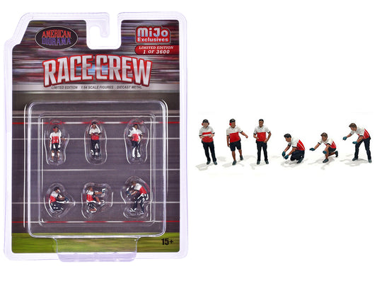 "Race Crew" 6 piece Diecast Figure Set (6 Figures) Limited Edition to 3600 pieces Worldwide for 1/64 Scale Models by American Diorama <h2>"Race Diorama</h2> <p>High-quality model car perfect collector