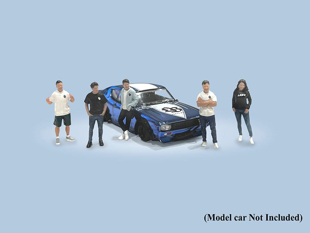 "Liberty Walk Team" 5 piece Diecast Figure Set (5 Figures) Limited Edition for 1/64 Scale Models by American Diorama <h2>"Liberty Diorama</h2> <p>High-quality model car perfect collectors and enthusia
