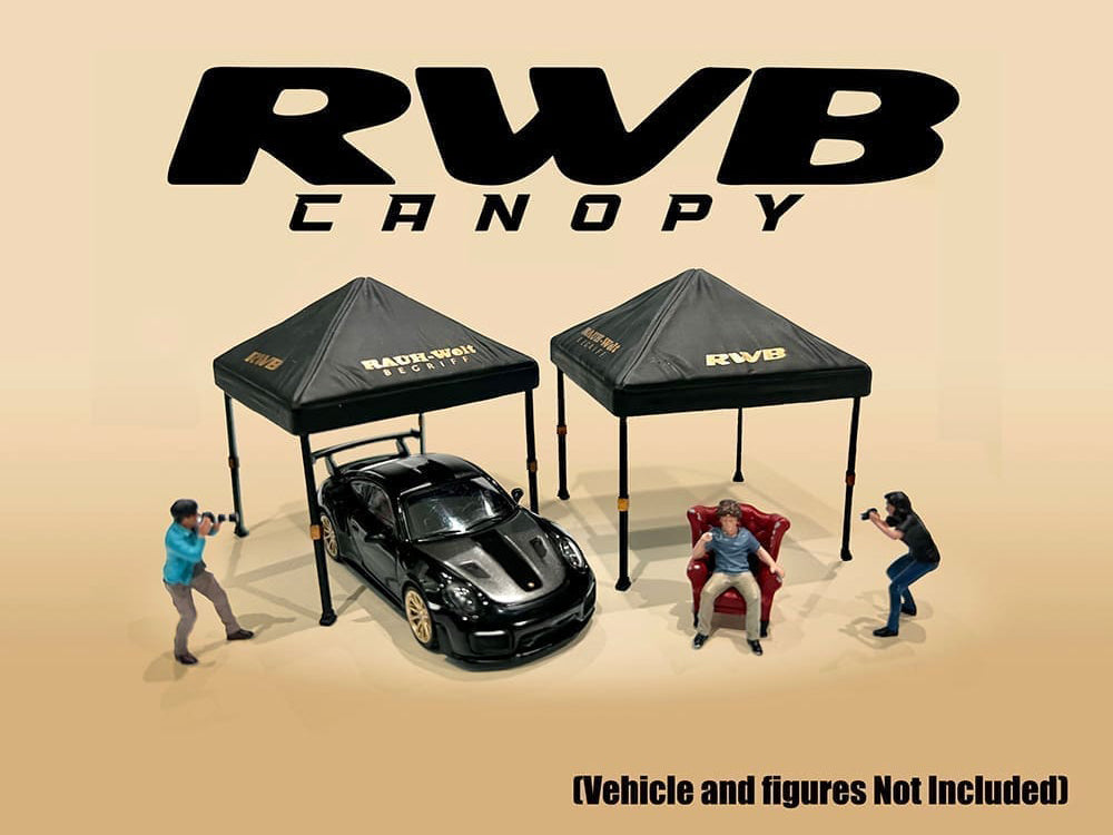 "RWB (RAUH-Welt BEGRIFF)" Canopy 2 Piece Set Black Limited Edition for 1/64 Scale Models by American Diorama <h2>"RWB Diorama</h2> <p>High-quality diecast model car perfect collectors and enthusiasts.
