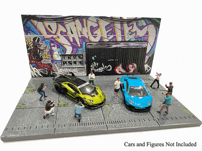 "American Diorama X INK BMBRS - LA Graffiti" Street Art for 1/64 Scale Models by American <h2>"American Diorama</h2> <p>High-quality diecast model car perfect collectors and enthusiasts. Features deta