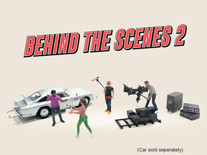 "Behind The Scenes #2" 7 piece (4 People 3 Accessories) Diecast Figures Set 1/64 Scale Models by American Diorama <h2>"Behind Diorama</h2> <p>High-quality model car perfect for collectors and enthusia