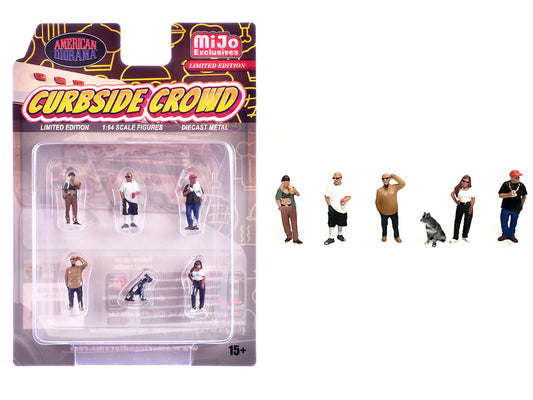 "Curbside Crowd" 6 piece Diecast Figure Set (6 Figures) Limited Edition for 1/64 Scale Models by American Diorama <h2>"Curbside Diorama</h2> <p>High-quality model car perfect collectors and enthusiast