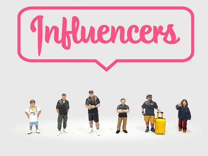 "Influencers" 6 piece Diecast Figure Set Limited Edition for 1/64 Scale Models by American Diorama <h2>"Influencers" Diorama</h2> <p>High-quality model car perfect collectors and enthusiasts. Features