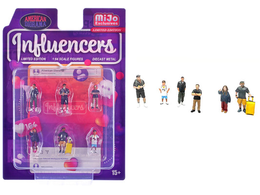 "Influencers" 6 piece Diecast Figure Set Limited Edition for 1/64 Scale Models by American Diorama <h2>"Influencers" Diorama</h2> <p>High-quality model car perfect collectors and enthusiasts. Features