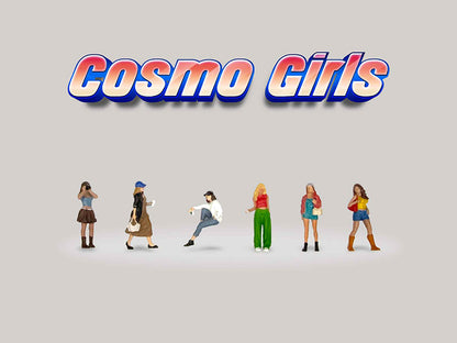 "Cosmo Girls" 6 piece Diecast Figure Set (6 Figures) Limited Edition for 1/64 Scale Models by American Diorama <h2>"Cosmo Diorama</h2> <p>High-quality model car perfect collectors and enthusiasts. Fea