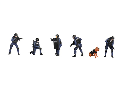 "Tactical Ops Bravo Team" 6 piece T&y Diecast Figure Set (6 Figures) Limited Edition for 1/64 Scale Models by American Diorama