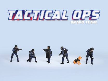 "Tactical Ops Bravo Team" 6 piece T&y Diecast Figure Set (6 Figures) Limited Edition for 1/64 Scale Models by American Diorama