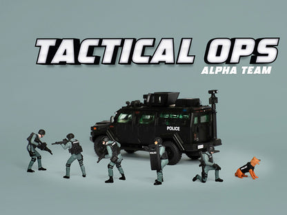 "Tactical Ops Alpha Team" 6 piece T&y Diecast Figure Set (6 Figures) Limited Edition for 1/64 Scale Models by American Diorama