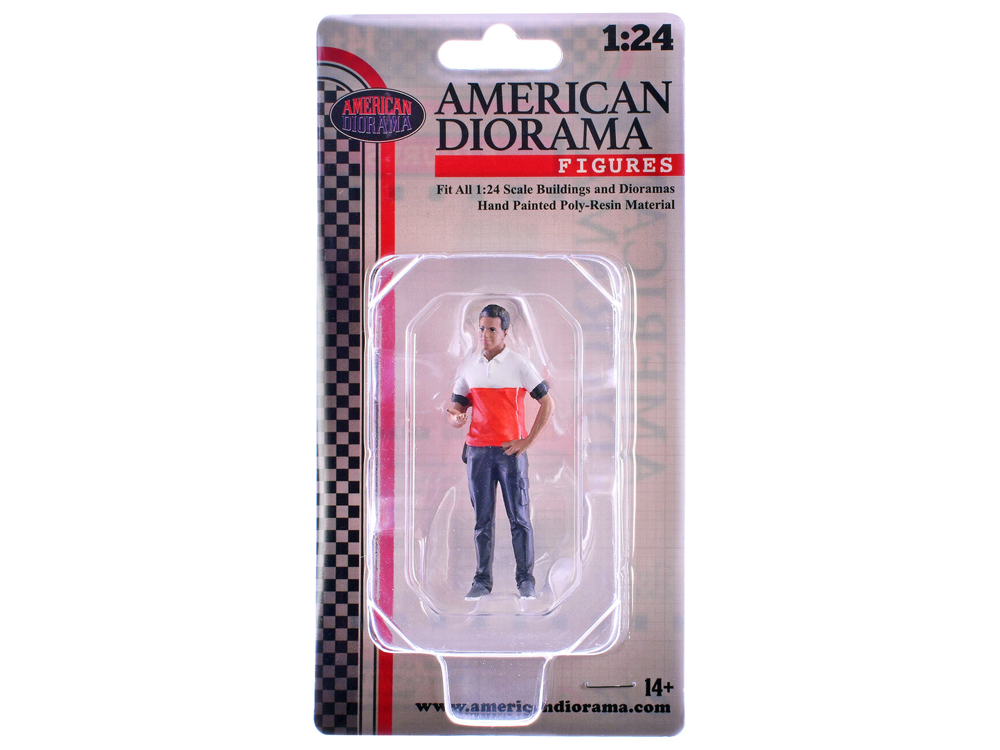"Race Crew" Figure #4 for 1/24 Scale Models by American Diorama <h2>"Race Diorama</h2> <p>High-quality diecast model car perfect collectors and enthusiasts. Features detailed interior exterior craftsm