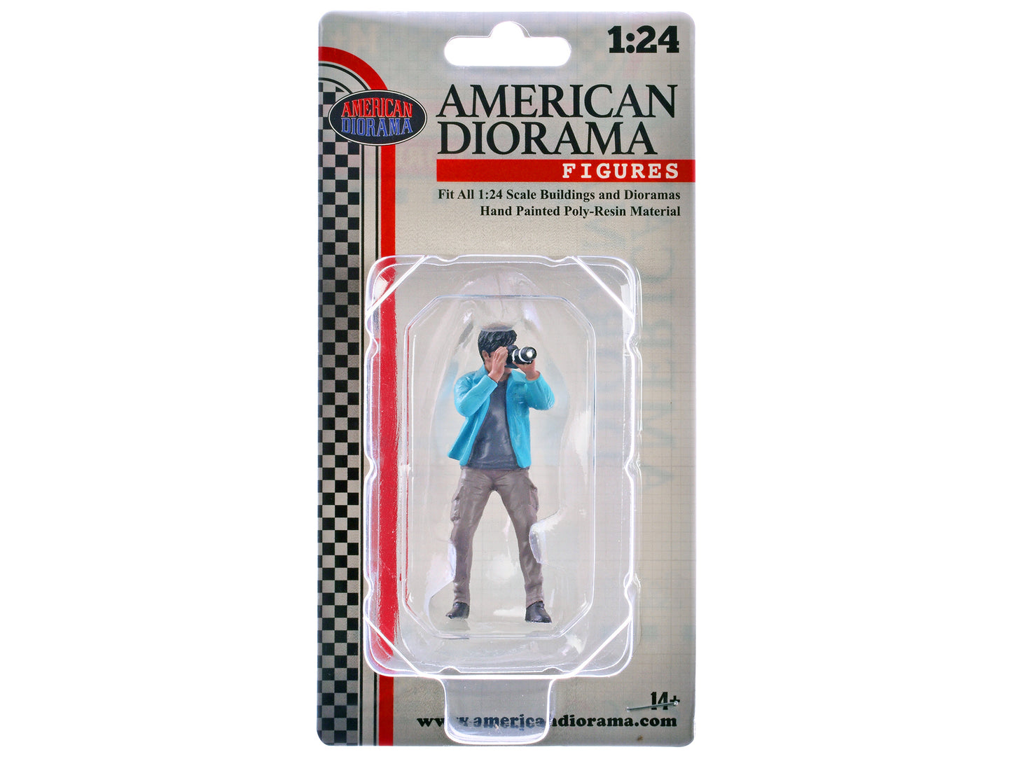 "Photographers" Figure #1 for 1/24 Scale Models by American Diorama <h2>"Photographers" Diorama</h2> <p>High-quality diecast model car perfect collectors and enthusiasts. Features detailed interior ex