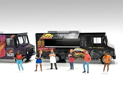 Food Truck "The Burger Truck" Black with Graphics 1/64 Diecast Model by American Diorama <h2>Food Diorama</h2> <p>High-quality car perfect for collectors and enthusiasts. Features detailed interior ex