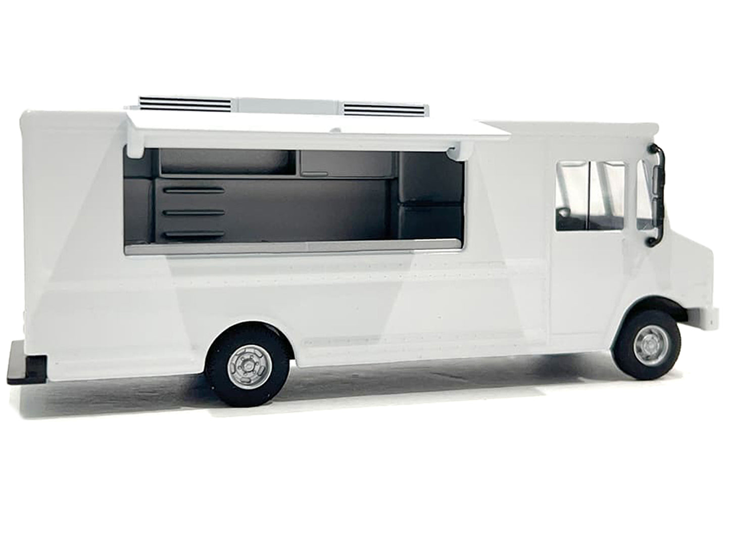 Food Truck Plain White with Graphics 1/64 Diecast Model by American Diorama <h2>Food Diorama</h2> <p>High-quality car perfect for collectors and enthusiasts. Features detailed interior exterior crafts