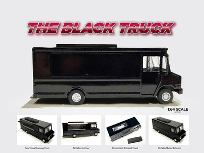 Food Truck Plain Black 1/64 Diecast Model by American Diorama <h2>Food Diorama</h2> <p>High-quality car perfect for collectors and enthusiasts. Features detailed interior exterior craftsmanship, reali