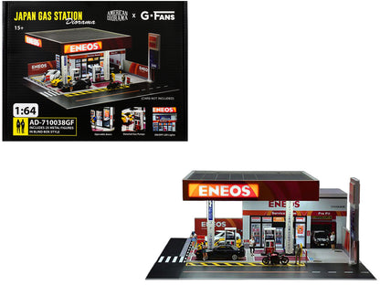 Eneos Japan Gas Station Diorama Set "American X G-Fans" Series for 1/64 Scale Models by American <h2>Eneos Diorama</h2> <p>High-quality diecast model car perfect collectors and enthusiasts. Features d