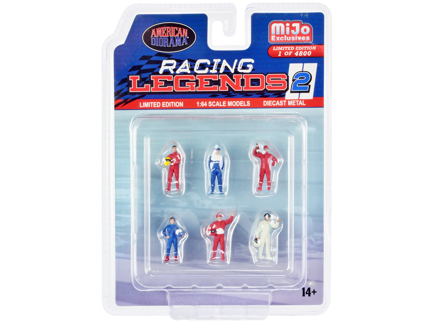 "Racing Legends 2" 6 piece Diecast Set (6 Driver Figures) Limited Edition to 4800 pieces Worldwide for 1/64 Scale Models by American Diorama <h2>"Racing Diorama</h2> <p>High-quality model car perfect