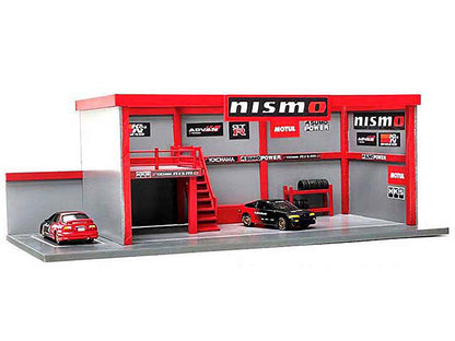 "Garage Diorama Advan" with Decals for 1/64 Scale Models by American <h2>"Garage Diorama</h2> <p>High-quality diecast model car perfect collectors and enthusiasts. Features detailed interior exterior