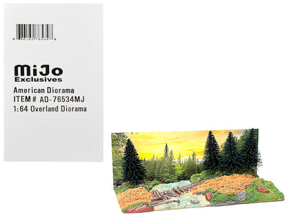 "Overland Off-Road" Diorama with Forest Background for 1/64 Scale Models by American <h2>"Overland Diorama</h2> <p>High-quality diecast model car perfect collectors and enthusiasts. Features detailed