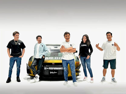 "Team Liberty Walk" 5 piece Figure Set for 1/18 Scale Models by American Diorama <h2>"Team Diorama</h2> <p>High-quality diecast model car perfect collectors and enthusiasts. Features detailed interior