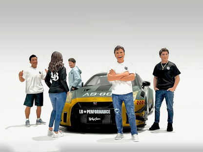 "Team Liberty Walk" 5 piece Figure Set for 1/18 Scale Models by American Diorama <h2>"Team Diorama</h2> <p>High-quality diecast model car perfect collectors and enthusiasts. Features detailed interior