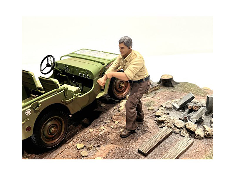 "4X4 Mechanic" Figure 3 for 1/18 Scale Models by American Diorama <h2>"4X4 Diorama</h2> <p>High-quality diecast model car perfect collectors and enthusiasts. Features detailed interior exterior crafts