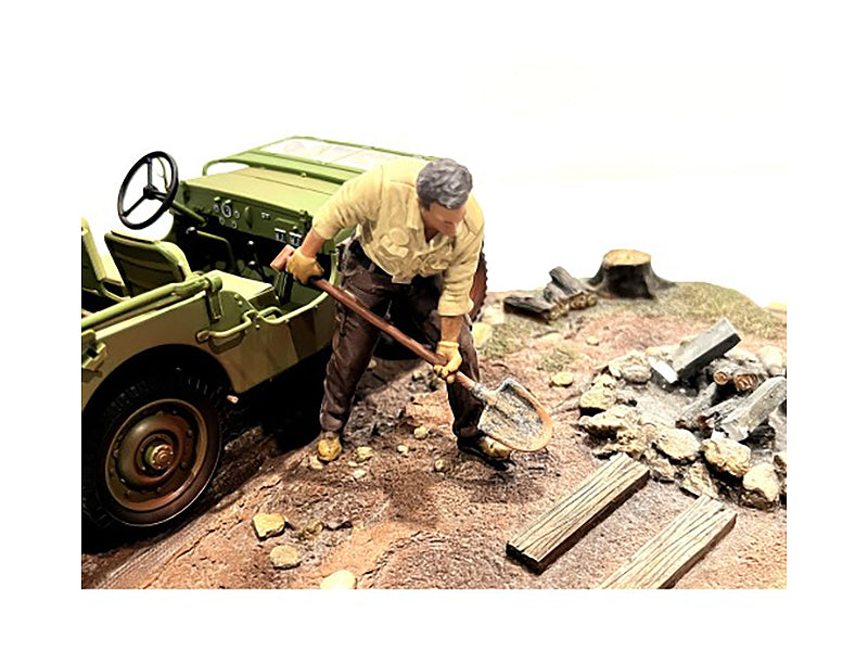 "4X4 Mechanic" Figure 4 for 1/18 Scale Models by American Diorama <h2>"4X4 Diorama</h2> <p>High-quality diecast model car perfect collectors and enthusiasts. Features detailed interior exterior crafts
