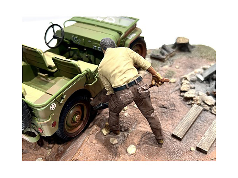 "4X4 Mechanic" Figure 4 for 1/18 Scale Models by American Diorama <h2>"4X4 Diorama</h2> <p>High-quality diecast model car perfect collectors and enthusiasts. Features detailed interior exterior crafts