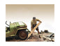 "4X4 Mechanic" Figure 8 with Board Accessory for 1/18 Scale Models by American Diorama <h2>"4X4 Diorama</h2> <p>High-quality diecast model car perfect collectors and enthusiasts. Features detailed int