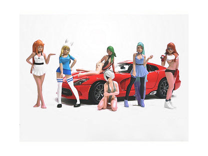 "Cosplay Girls" 6 piece Figure Set for 1/18 Scale Models by American Diorama <h2>"Cosplay Diorama</h2> <p>High-quality diecast model car perfect collectors and enthusiasts. Features detailed interior