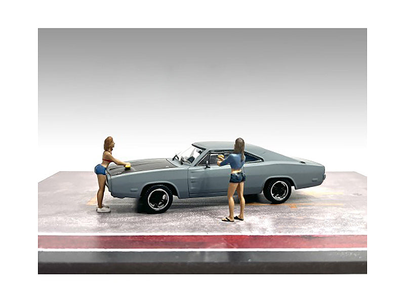 "Car Wash Girls" Set 2 Jessica and Jennifer Piece Figure for 1/43 Scale Models by American Diorama <h2>"Car Diorama</h2> <p>High-quality diecast model car perfect collectors enthusiasts. Features deta