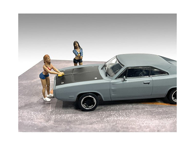 "Car Wash Girls" Set 2 Jessica and Jennifer Piece Figure for 1/43 Scale Models by American Diorama <h2>"Car Diorama</h2> <p>High-quality diecast model car perfect collectors enthusiasts. Features deta