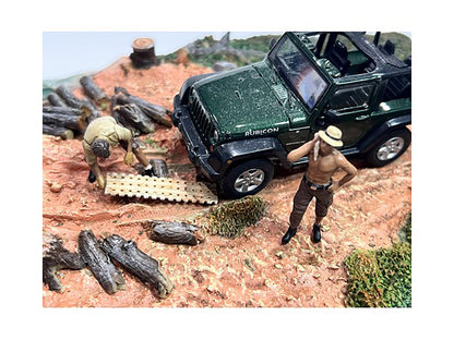 "4X4 Mechanics" 2 Piece Diecast Figure Set 1 for 1/43 Scale Models by American Diorama <h2>"4X4 Diorama</h2> <p>High-quality model car perfect collectors and enthusiasts. Features detailed interior ex