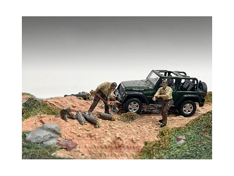 "4X4 Mechanics" 2 Piece Diecast Figure Set for 1/43 Scale Models by American Diorama <h2>"4X4 Diorama</h2> <p>High-quality model car perfect collectors and enthusiasts. Features detailed interior exte