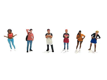 "Foodies" 6 piece Diecast Figure Set (6 Figures) Limited Edition for 1/64 Scale Models by American Diorama <h2>"Foodies" Diorama</h2> <p>High-quality model car perfect collectors and enthusiasts. Feat