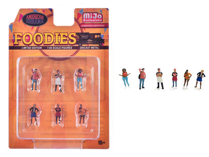 "Foodies" 6 piece Diecast Figure Set (6 Figures) Limited Edition for 1/64 Scale Models by American Diorama <h2>"Foodies" Diorama</h2> <p>High-quality model car perfect collectors and enthusiasts. Feat