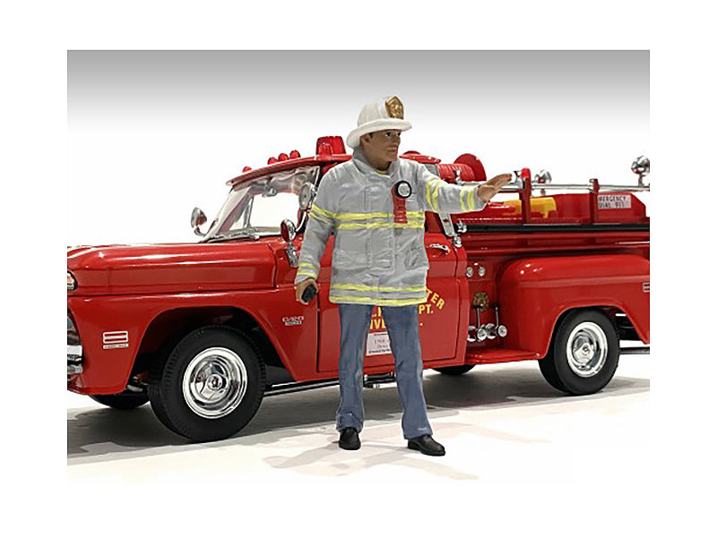 "Firefighters" Fire Captain Figure for 1/18 Scale Models by American Diorama <h2>"Firefighters" Diorama</h2> <p>High-quality diecast model car perfect collectors and enthusiasts. Features detailed int