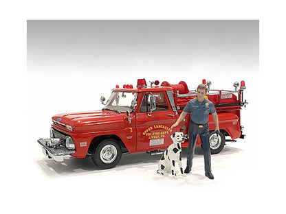 "Firefighters" 6 piece Figure Set (4 Males 1 Dog Accessory) for 1/18 Scale Models by American Diorama <h2>"Firefighters" Diorama</h2> <p>High-quality diecast model car perfect collectors and enthusias