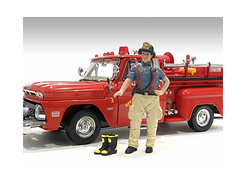 "Firefighters" Getting Ready Figure with Boots Accessory for 1/18 Scale Models by American Diorama <h2>"Firefighters" Diorama</h2> <p>High-quality diecast model car perfect collectors and enthusiasts.