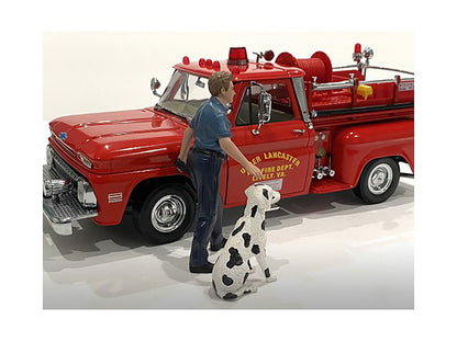 "Firefighters" Fire Dog Training Figures (Trainer and Dog) for 1/18 Scale Models by American Diorama <h2>"Firefighters" Diorama</h2> <p>High-quality diecast model car perfect collectors enthusiasts. F