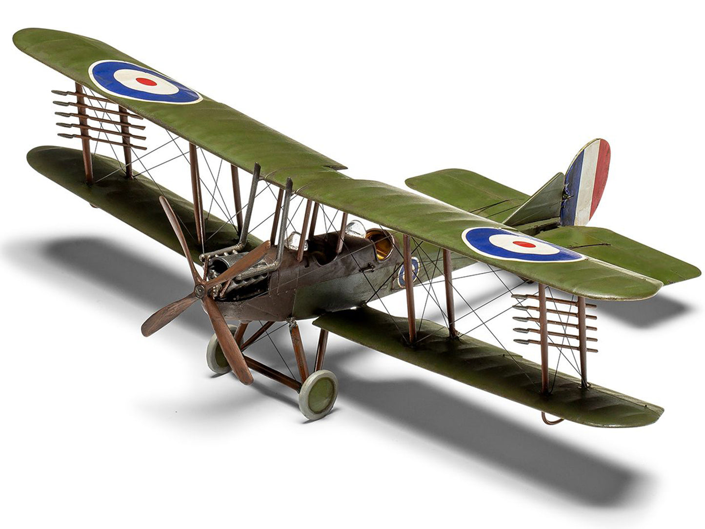 Level 2 Model Kit Royal Aircraft Factory BE2c Aircraft with 2 Scheme Options 1/72 Scale Plastic Model Kit by Airfix