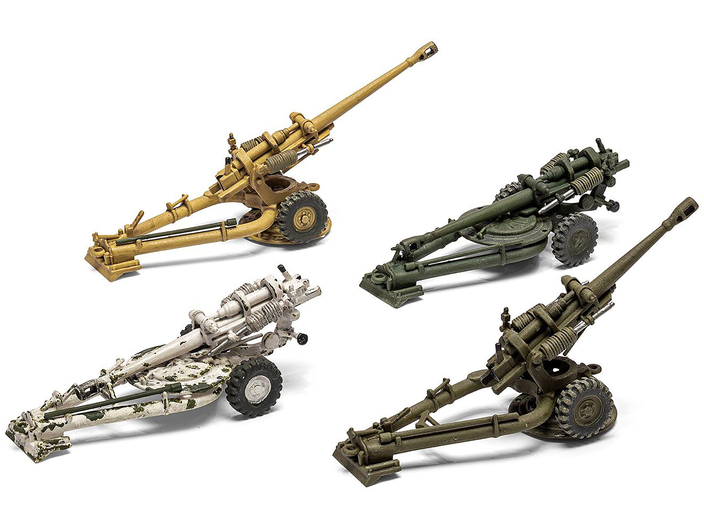 Level 1 Model Kit British 105mm Light Field Gun with 3 Scheme Options 1/76 Scale Plastic Model Kit by Airfix