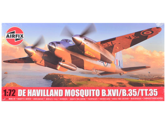 Level 2 Model Kit De Havilland Mosquito B.XVI/B.35/TT.35 Aircraft with 3 Scheme Options 1/72 Plastic Model Kit by Airfix T&y