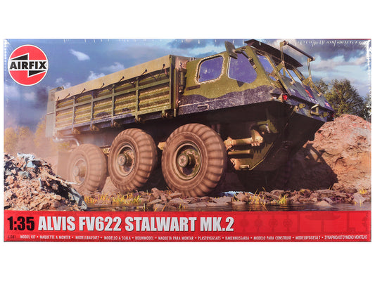 Level 3 Model Kit Alvis FV622 Stalwart Mk.2 Military Truck with 3 Scheme Options 1/35 Scale Plastic Model Kit by Airfix T&y