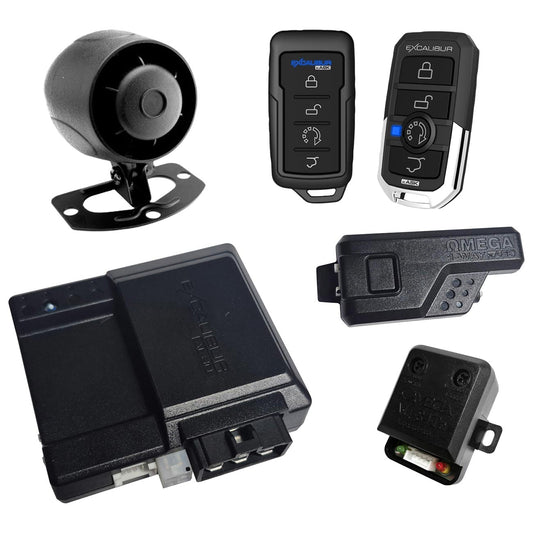 Excalibur 1-Way Car Alarm System with Remote Start â€“ 1500 Foot Range