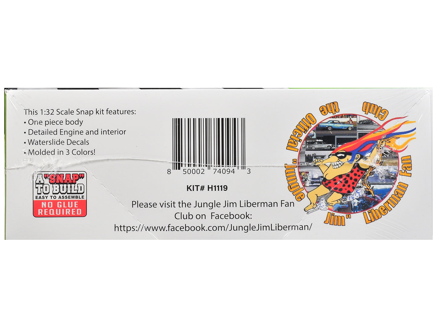 Model Kit 1974 Funny Car "Jungle Jim" (Snap-to-Build) 1/32 Scale Model by Atlantis T&y