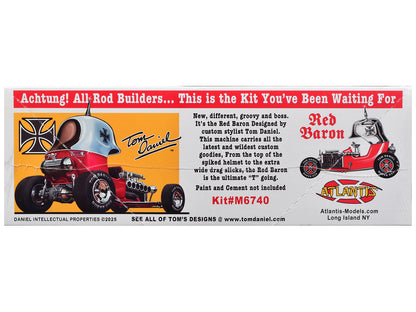 Skill 2 Model Kit Tom Daniel's Red Baron Show Rod 1/24 Scale Model by Atlantis T&y