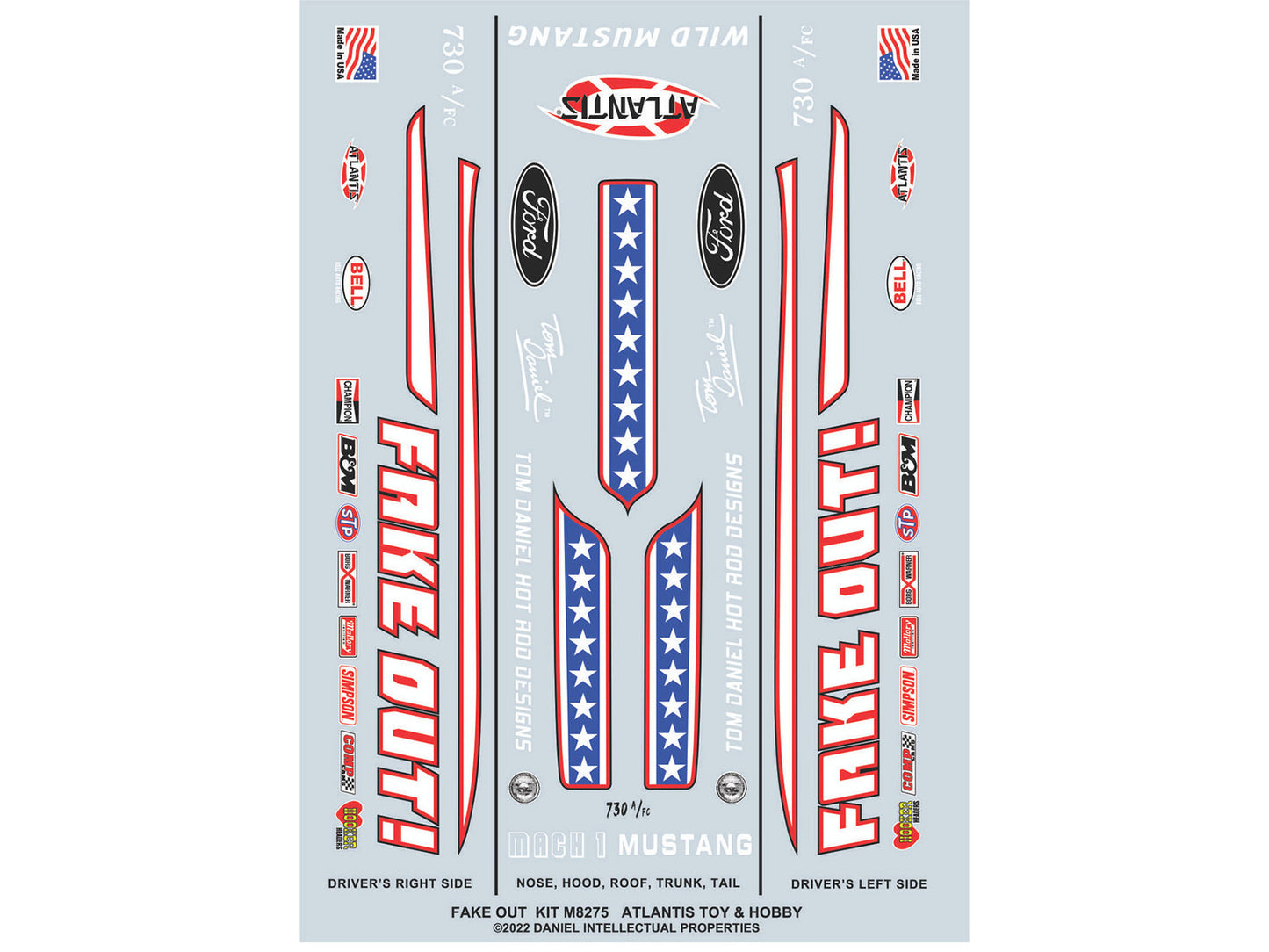 Model Kit Tom Daniel's "FAKE OUT!" Classic Funny Car (Snap-to-Build) 1/32 Scale Model by Atlantis T&y