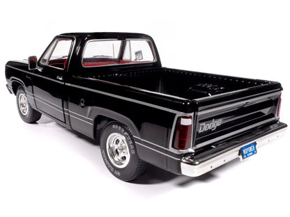 1979 Dodge Adventurer Sweptline Pickup Truck Black with Red Interior "American Muscle" Series 1/18 Diecast Model Car by Auto World