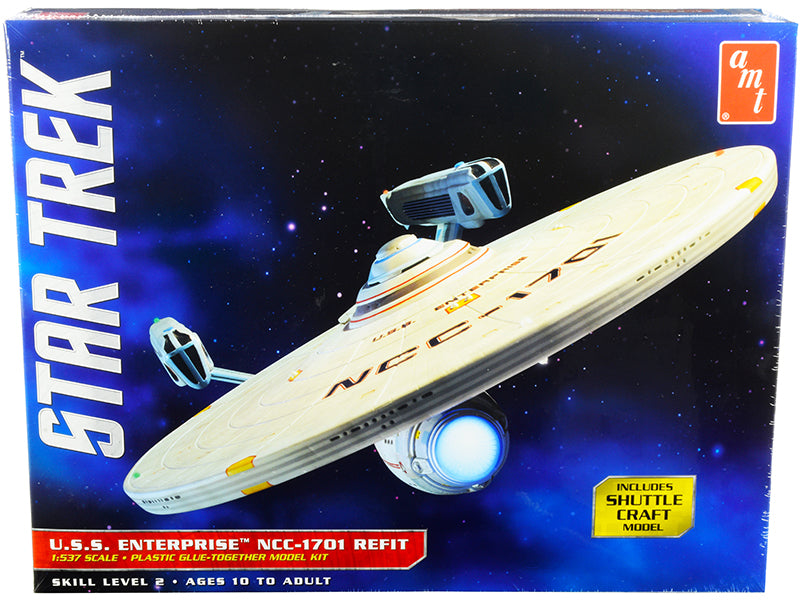 Skill 2 Model Kit U.S.S. Enterprise NCC-1701 Refit Starship "Star Trek" 1/537 Scale by AMT <h2>Skill AMT</h2> <p>High-quality diecast car perfect for collectors and enthusiasts. Features detailed inte