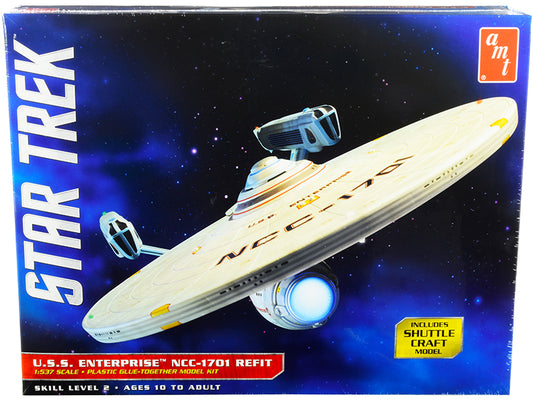 Skill 2 Model Kit U.S.S. Enterprise NCC-1701 Refit Starship "Star Trek" 1/537 Scale by AMT <h2>Skill AMT</h2> <p>High-quality diecast car perfect for collectors and enthusiasts. Features detailed inte